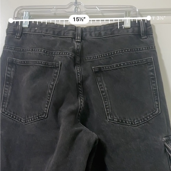 Men’s Zara Utility Cargo Jeans Size 31 - Black - Picture 12 of 15